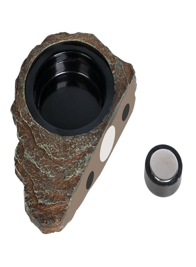 OIIBO Magnetic Gecko Feeding Ledge, Reptile Food Dish with 3PCS Feeding Cups Crested Gecko Feeder Ledge Water Bowl for Lizard Chameleon Bearded Dragon Tank Accessories - Image 4