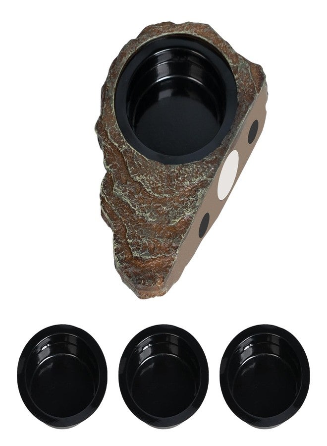 OIIBO Magnetic Gecko Feeding Ledge, Reptile Food Dish with 3PCS Feeding Cups Crested Gecko Feeder Ledge Water Bowl for Lizard Chameleon Bearded Dragon Tank Accessories - Image 1