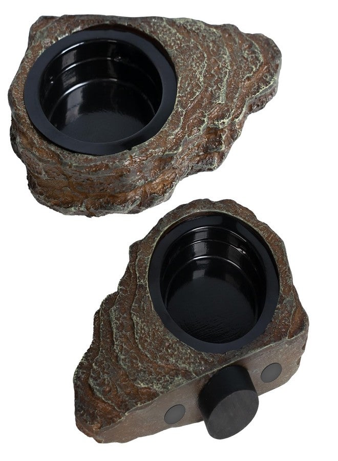 OIIBO Magnetic Gecko Feeding Ledge, Reptile Food Dish with 3PCS Feeding Cups Crested Gecko Feeder Ledge Water Bowl for Lizard Chameleon Bearded Dragon Tank Accessories - Image 5