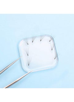 Luzen 6Pcs Silicone Easy Fan Volume Lash Pads Blooming Lash Pallet Patches Square Eyelash Fan Holder Eyelash Extension Supplies For Easy Fan Volume Lashes Makeup Tools Clear  - Image 4