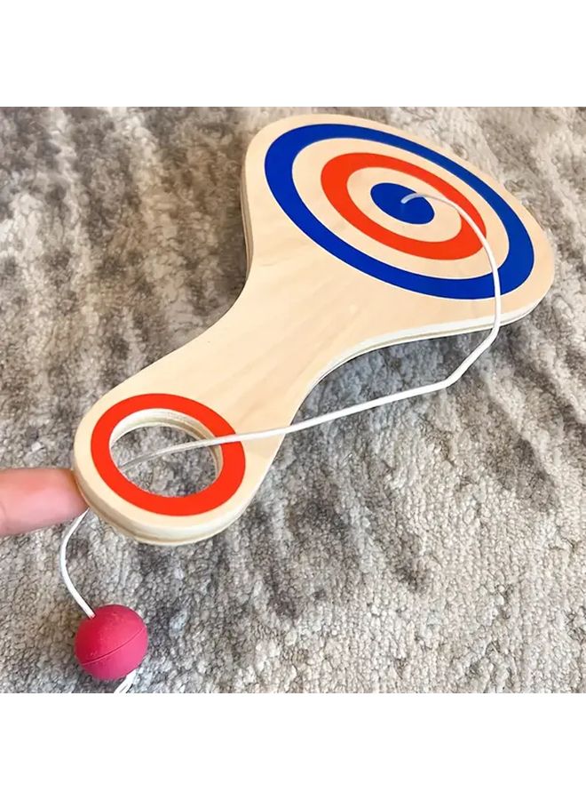Scoring Bouncing Ball Wooden Paddles With Elastic Cords For Hand Eye Coordination Training - Image 3