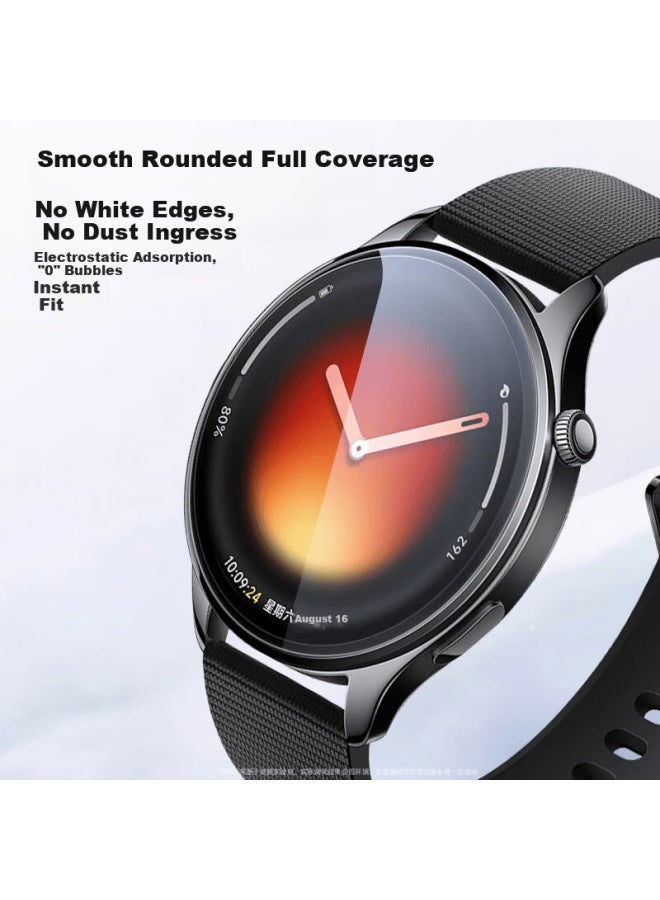 Langling [2-pack Positioning Screen Protectors] Compatible With Xiaomi Watch 5 Tempered Glass Full Coverage Hd Anti-shatter And Fingerprint-resistant Screen Protector - Image 2