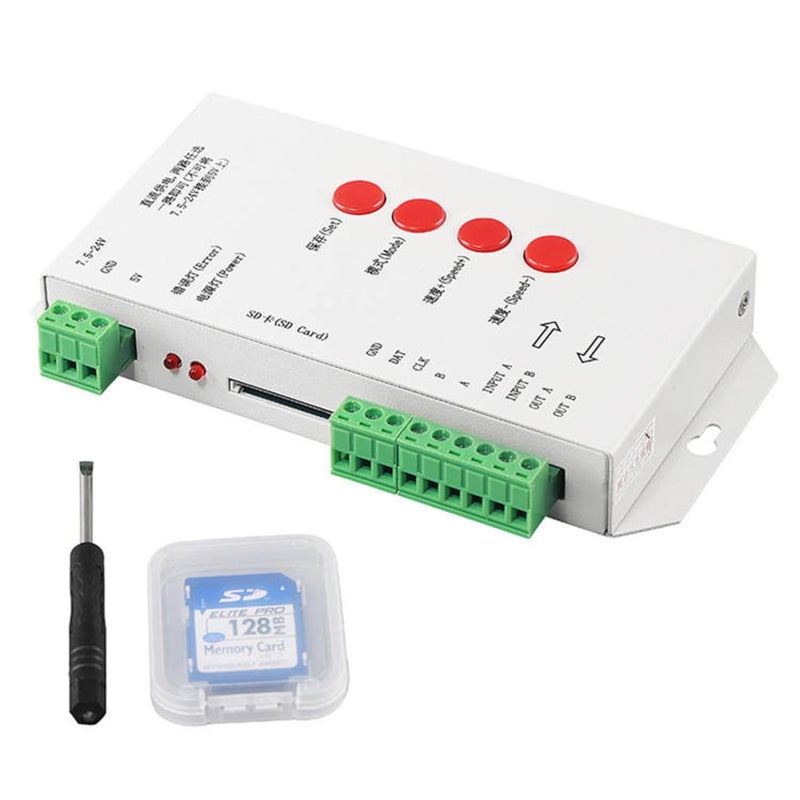 Brilights T1000S SD Card LED Pixel RGB Full Color Controller for WS2811 2801 LPD8806 6803 903 - Image 1
