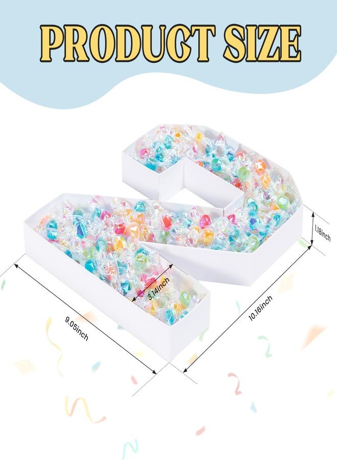 CINPIUK 2025 Graduation Centerpiece 2025 Set Cardbord Numbers Filable Tray for 2025 Class Graduation Party Decoration Candy Fruit Contaier Box for Graduation Anniversary Party Supplies, 2025 - Image 2
