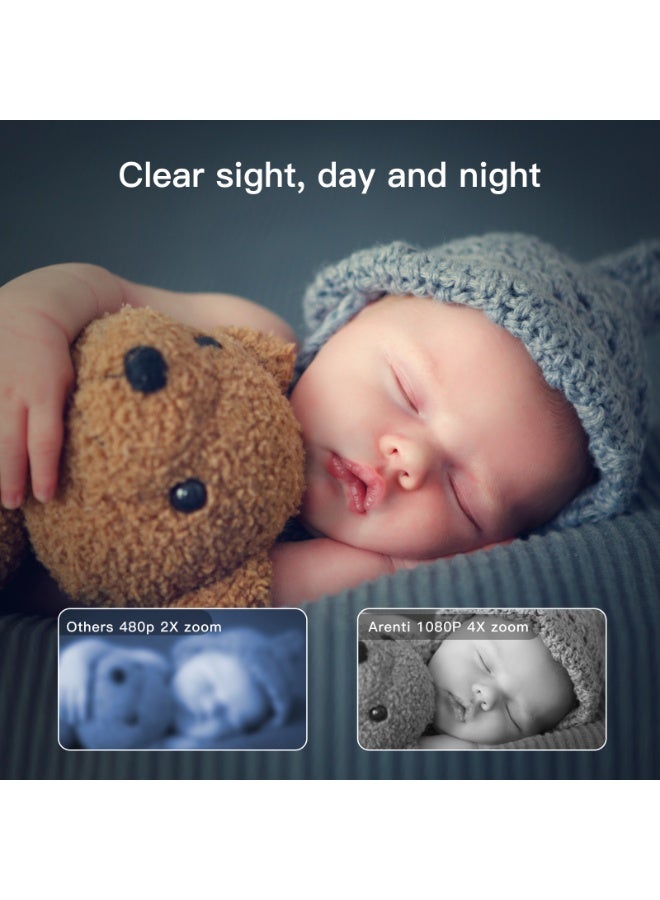 Arenti 2MP/1080P Wi-Fi Video Baby Monitor Kit with LCD Screen - Image 4