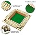 DC-BEAUTIFUL DCBEAUTIFUL Shut The Box Dice Game 24 Players Classic Board Game for Adults Wooden Tabletop Game with Dices and InstructionMath Strategy Game for Christmas Party Green - Image 4