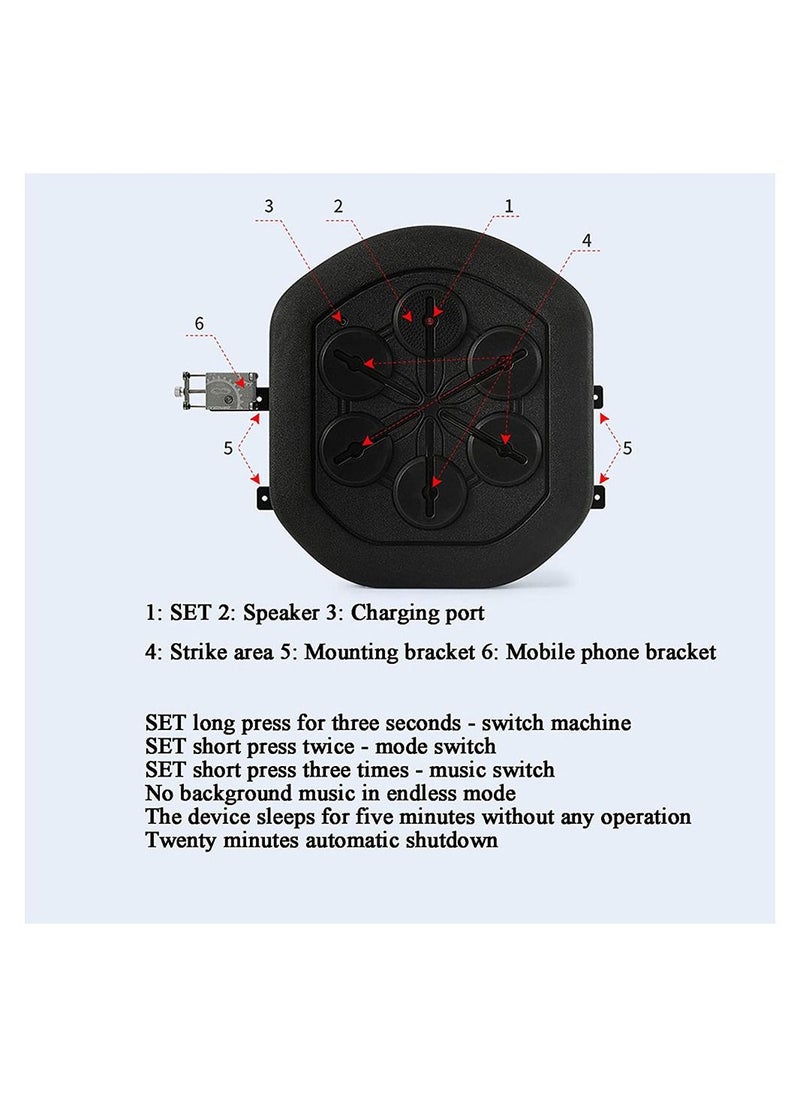 Electronic Boxing Practice Wall Target With Music Coordination Boxing Equipment Intelligent Boxing Machine Give Away Boxing Gloves