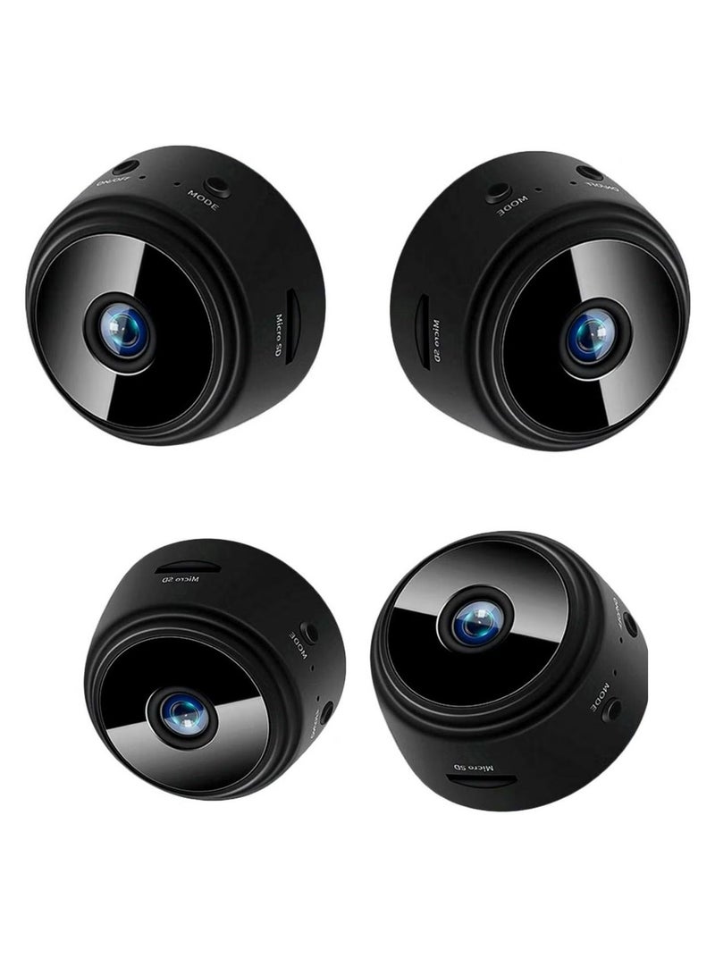 Generic 4 PACKS of cameras WiFi Mini Magnetic A9 Wireless full HD 1080P Small Portable Round Camera, Indoor Security Camera , Motion Detection, Instant Notifications Night Vision Camera  - Image 1