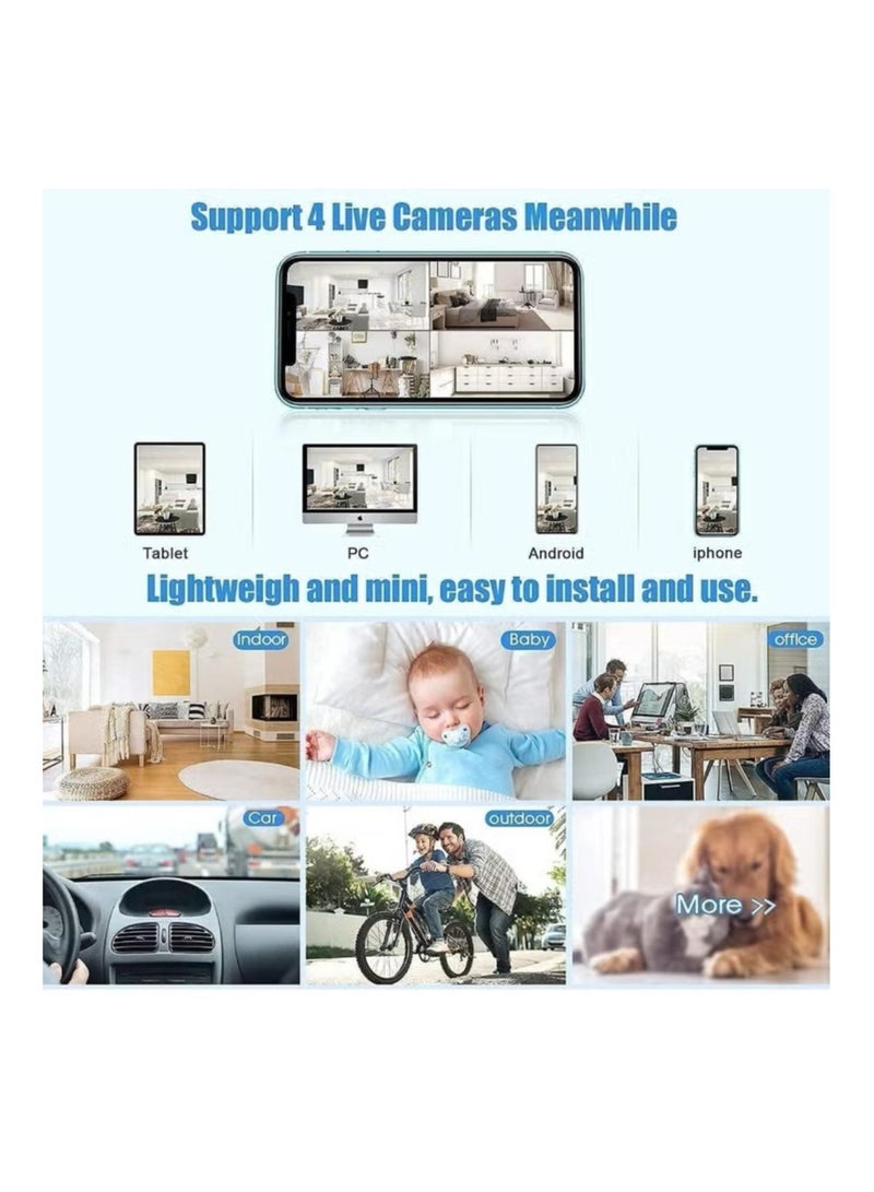 Generic 4 PACKS of cameras WiFi Mini Magnetic A9 Wireless full HD 1080P Small Portable Round Camera, Indoor Security Camera , Motion Detection, Instant Notifications Night Vision Camera  - Image 4