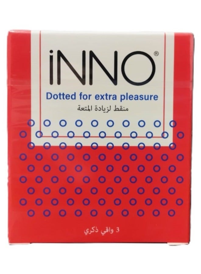 إينو واقيات ذكرية منقطة من 3 قطع