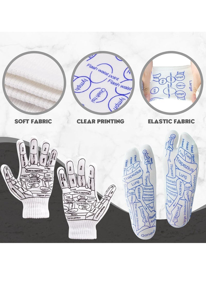 KASTWAVE Reflexology Socks and Gloves Set, with Massage Tool, Acupressure Reflexology Socks Gloves, Acupoint Socks Set, Hand Foot Massage Reflexology Tools Acupuncture Socks, for Tired Relieve, S  - Image 5