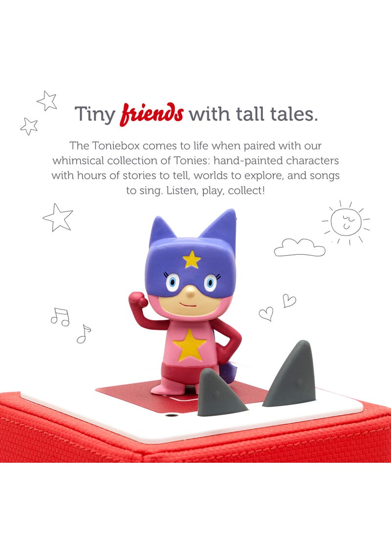 Tonies Tonies Superhero Creative Audio Character - Record and Upload up to 90 Minutes of Your Own Stories and Songs - Pink/Purple  - Image 2