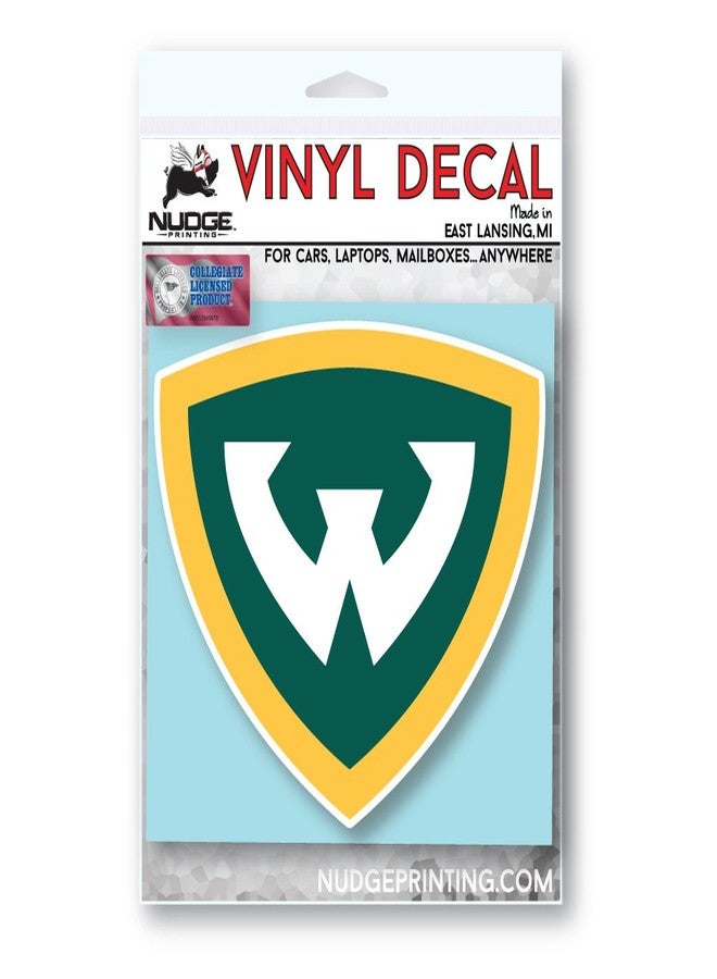 Nudge Printing Collegiate NCAA Car Decal Made from Premium Weatherproof Vinyl (Wayne State University) - Image 5