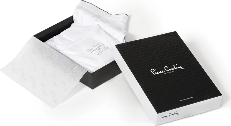 pierre cardin Men's White Stretch Athlete Boxer Suit 3 Pieces
