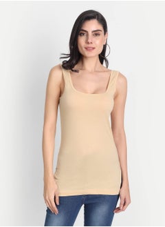 Aimly Aimly Women's Regular Fit Sleeveless Cotton Long Camisole Slip Spaghetti Combo Pack of 3  - Image 2