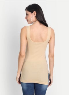 Aimly Aimly Women's Regular Fit Sleeveless Cotton Long Camisole Slip Spaghetti Combo Pack of 3  - Image 3