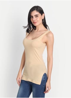 Aimly Aimly Women's Regular Fit Sleeveless Cotton Long Camisole Slip Spaghetti Combo Pack of 3  - Image 4