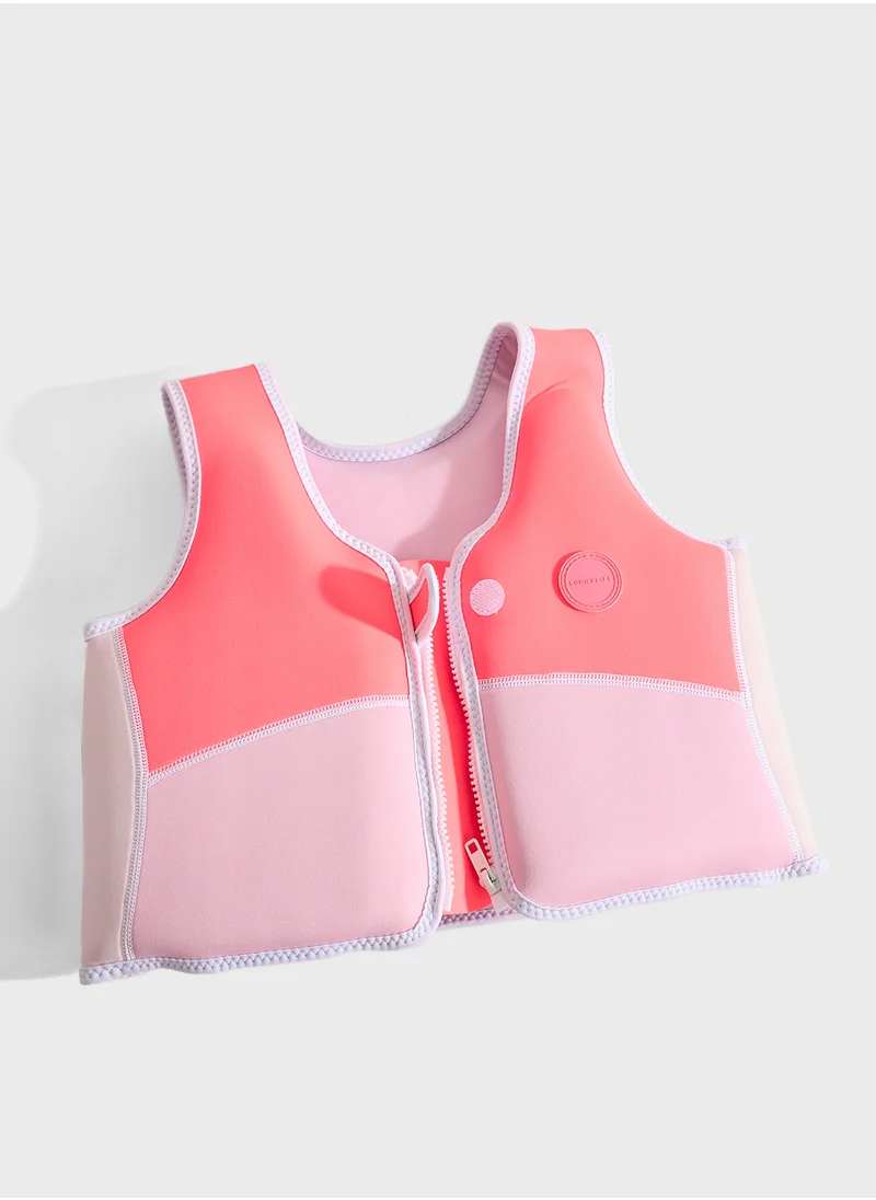 SUNNY LIFE Zip detail Heart Swim Float Vest 4-6 Years