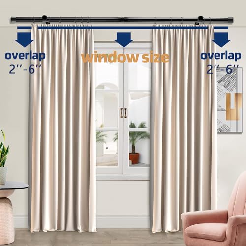 Alskarhem Black Curtain Rods for Windows 30 to 45 Inch,5/8 Inch Small Curtain Rod Set With Brackets - Image 3