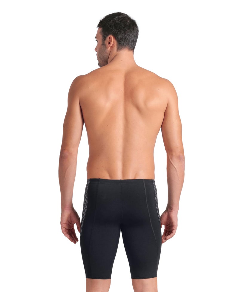 ARENA Performance Men's Monogram Swim Jammer MaxLife Athletic Practice Knee-Length Swimsuit Short Competitive Training Bathing Suit, Black/Dark Sage Multi, US Size 36 - Image 2