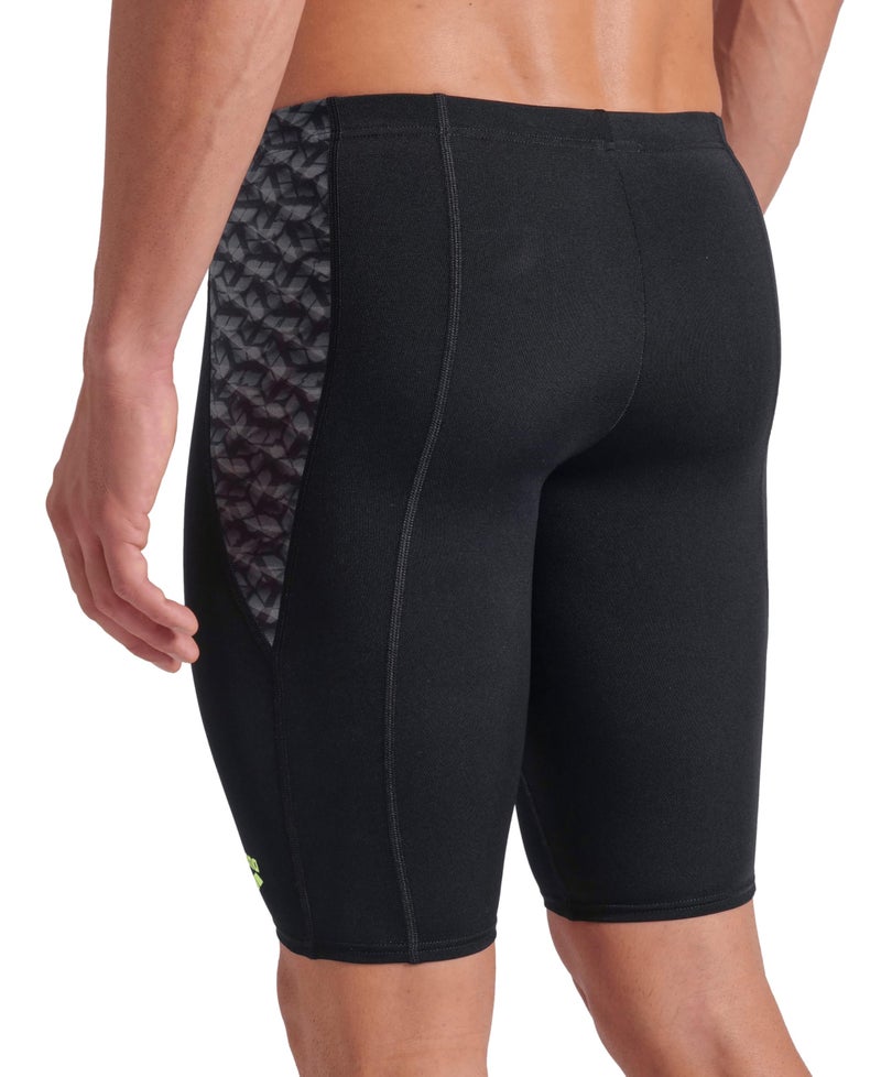 ARENA Performance Men's Monogram Swim Jammer MaxLife Athletic Practice Knee-Length Swimsuit Short Competitive Training Bathing Suit, Black/Dark Sage Multi, US Size 36 - Image 5