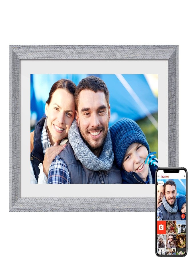 YunQiDeer Digital Picture Frame WiFi 10.1 inch IPS Touch Screen HD Display,16GB Storage, Auto-Rotate,Easy Setup to Share Photos or Videos via Frameo APP - Image 1