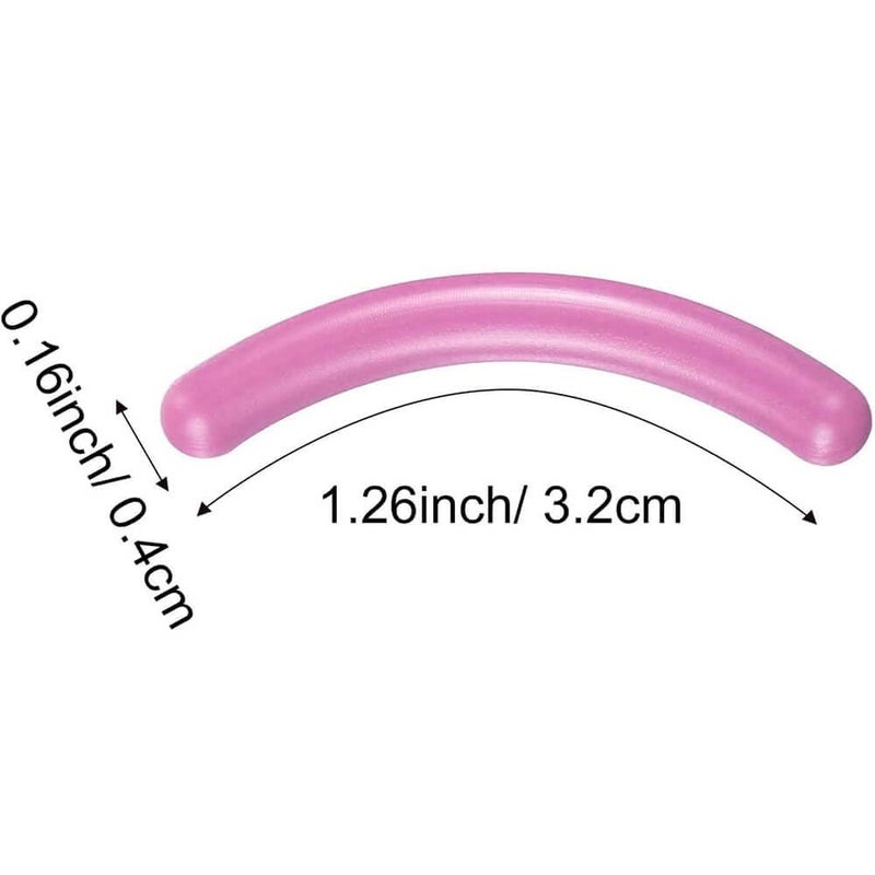 Jeufond 80 pcs Eyelash Curler Refills, Eyelash Curler Pads, Silicone Rubber Universal Eye lash Curler Replacement Refills with Clear Storage Box (Pink) - Image 2