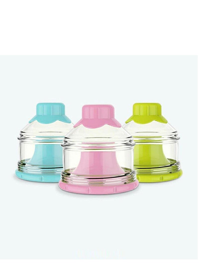 Three Layers Baby Milk Powder Boxes Independent Storage Cans Snack Children with Compartments Dispensers Capacities for Travel and Outdoor Activities Nighttime