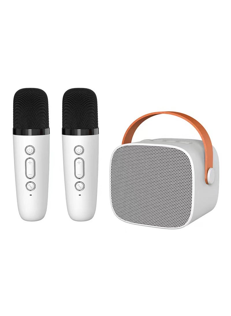 Generic - Portable Mini Bluetooth Speaker with Dual Mic White - Image 1