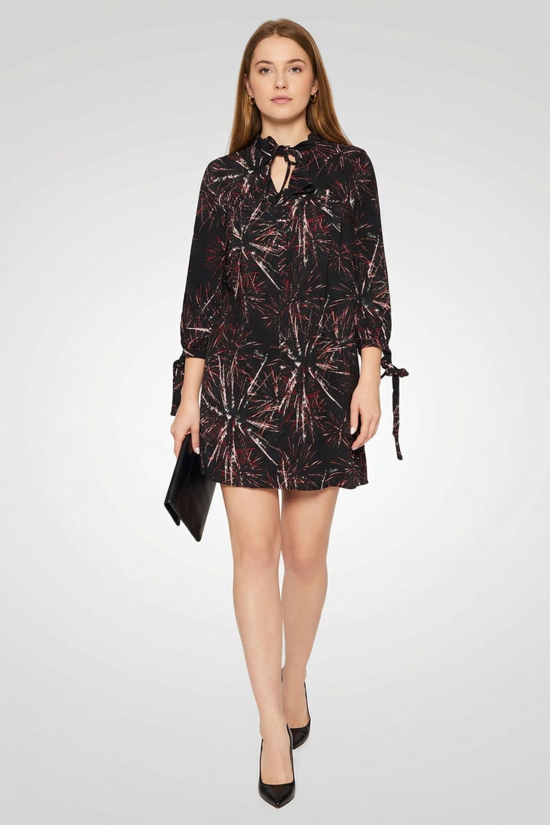 PINKO Women Allover Print Mini Dress, Multicolor - Image 1
