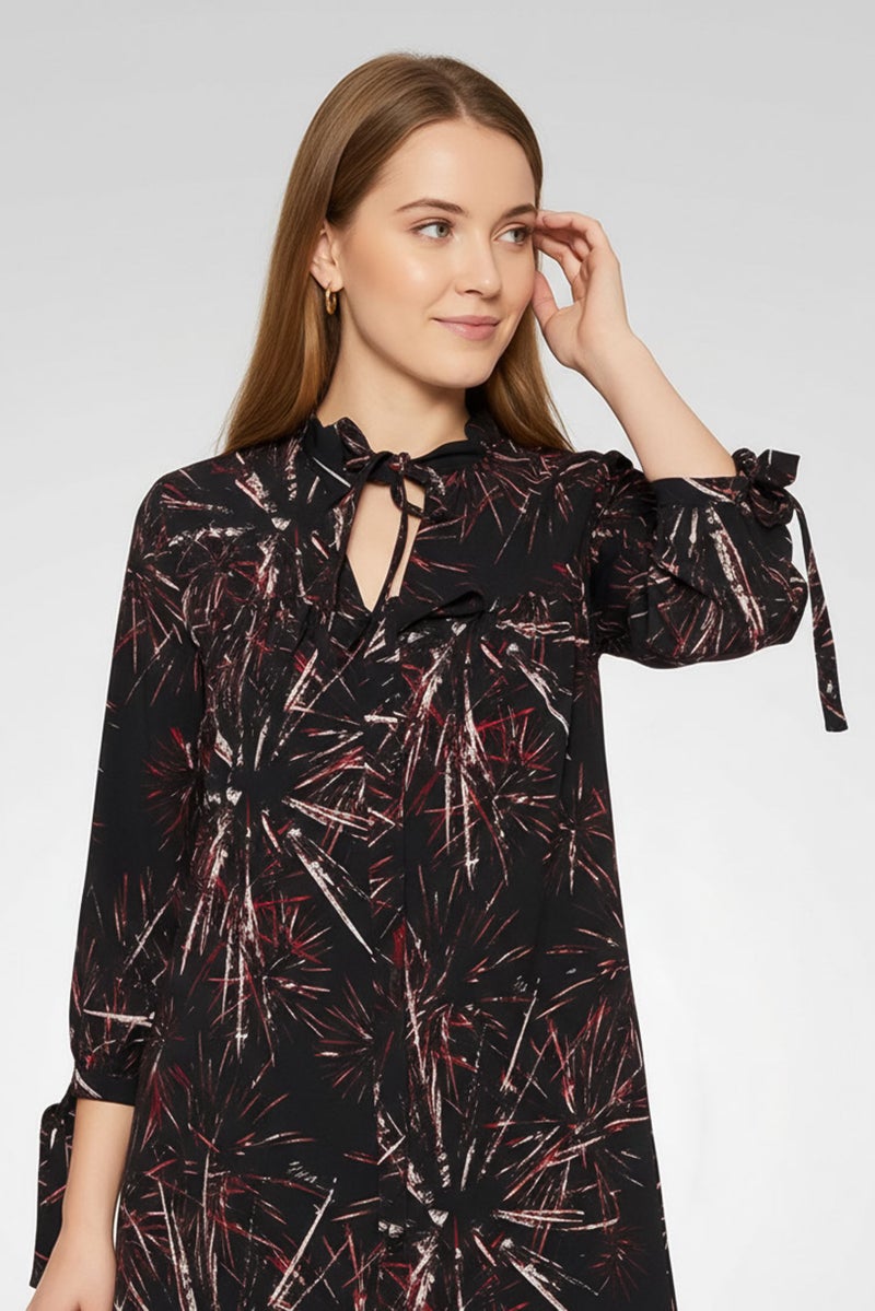 PINKO Women Allover Print Mini Dress, Multicolor - Image 2