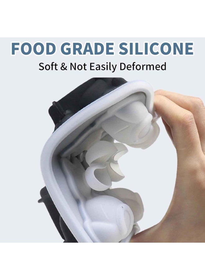 قالب مكعبات ثلج على شكل قطة، استمتع بالانتعاش هذا الصيف، قوالب مكعبات ثلج ثلاثية الأبعاد على شكل قطة مع قمع، قوالب مكعبات ثلج لطيفة للمشروبات، قوالب مكعبات ثلج كبيرة بأربعة فتحات بأشكال مرحة، هدايا قطط مضحكة لمحبي الحيوانات من النساء والرجال - Image 4