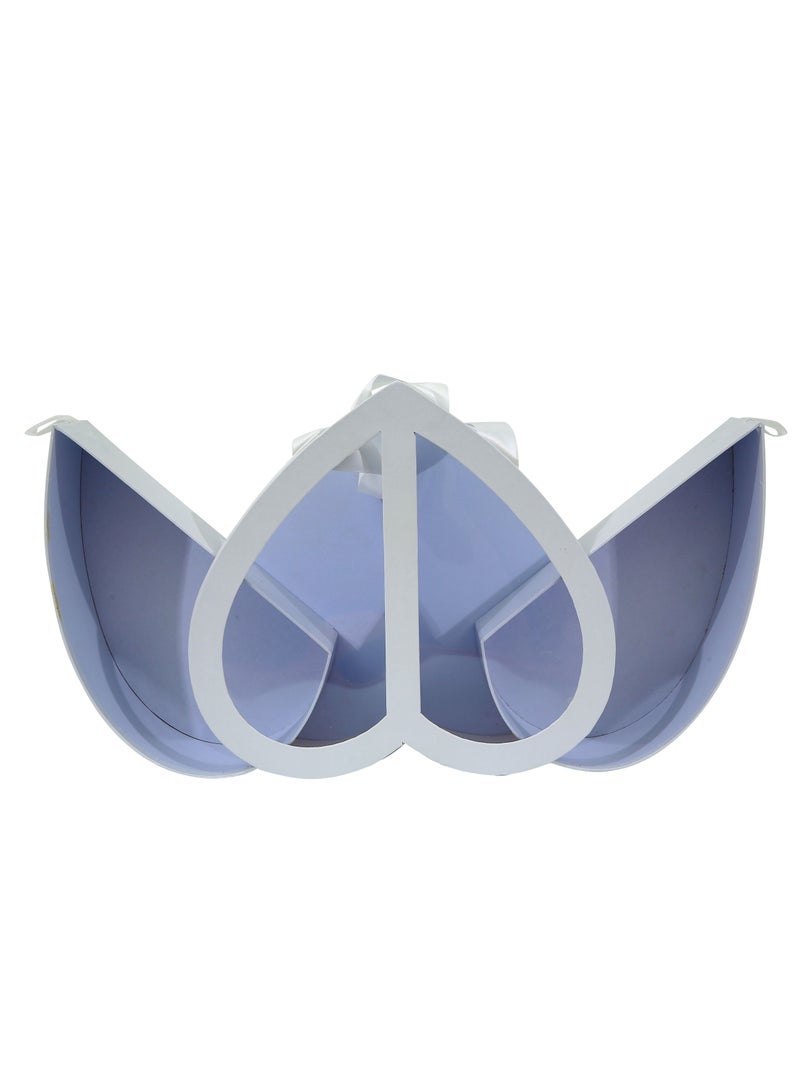 Emarald Elegant Blue Heart-Shaped Gift Box for Flowers and Chocolates Perfect for Special Occasions Birthdays Anniversaries and Romantic Gifts 