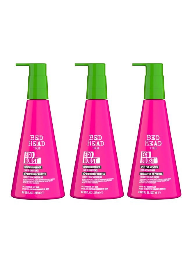 Bed Head Ego Boost Split End Mender, Leave-In Conditioner 8 oz (Pack of 3)