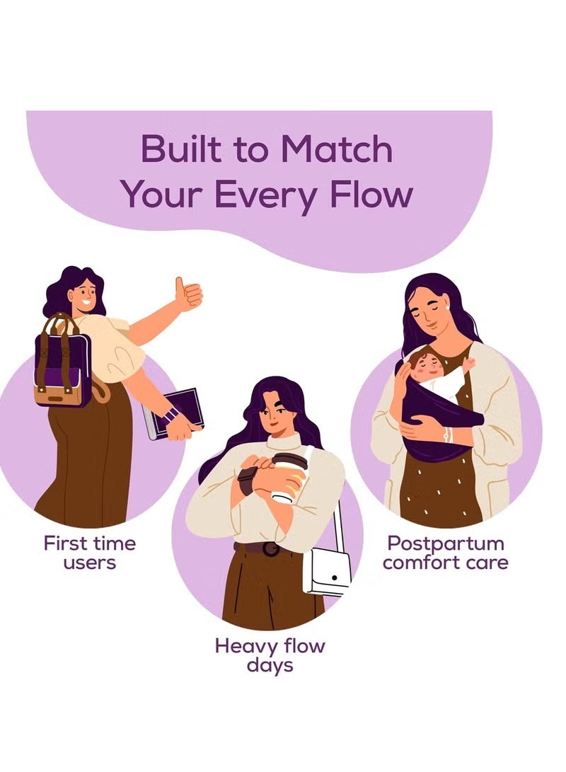 عشية أي وقت مضى سراويل داخلية للفتيات والنساء ، (XL-XXL) ، 10 قطع ، تغطية 360 درجة ، 0٪ تسريبات ، امتصاص عالي للتدفق الكثيف ، ضمادات ولادة الأمومة ، حماية ما بعد الولادة والمبيت ، لباس داخلي يمكن التخلص منه - Image 2