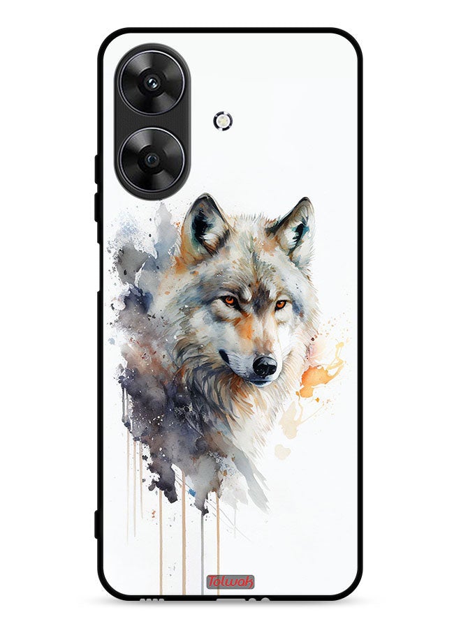 Tolwak Realme Note 60 4G Protective Case Cover Wolf Abstract Art - Image 1