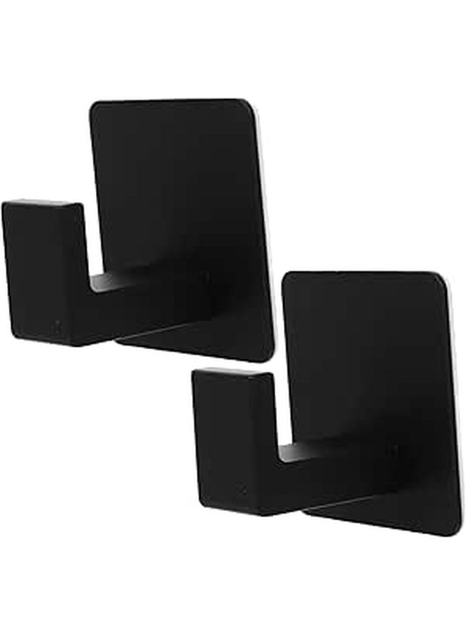 2Pcs Heavy Duty Self Adhesive Wall Hooks for Bathroom Kitchen No Drilling Required - Image 1
