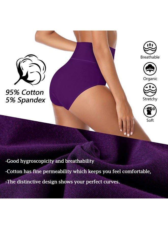 K-CHEONY Tummy Control Underwear for Women High Waisted Postpartum Panties Cotton Control Top Plus Size Briefs - Image 4