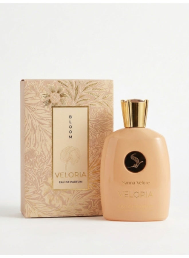 Sainte Valere Veloria Eau de Parfum 100ml for Women, Oriental Floral Aquatic Perfume, Salty Vanilla Fragrance, Long Lasting Feminine Scent, Green Mandarin, Jasmine, Orange Blossom, Sandalwood, Amber - Image 1