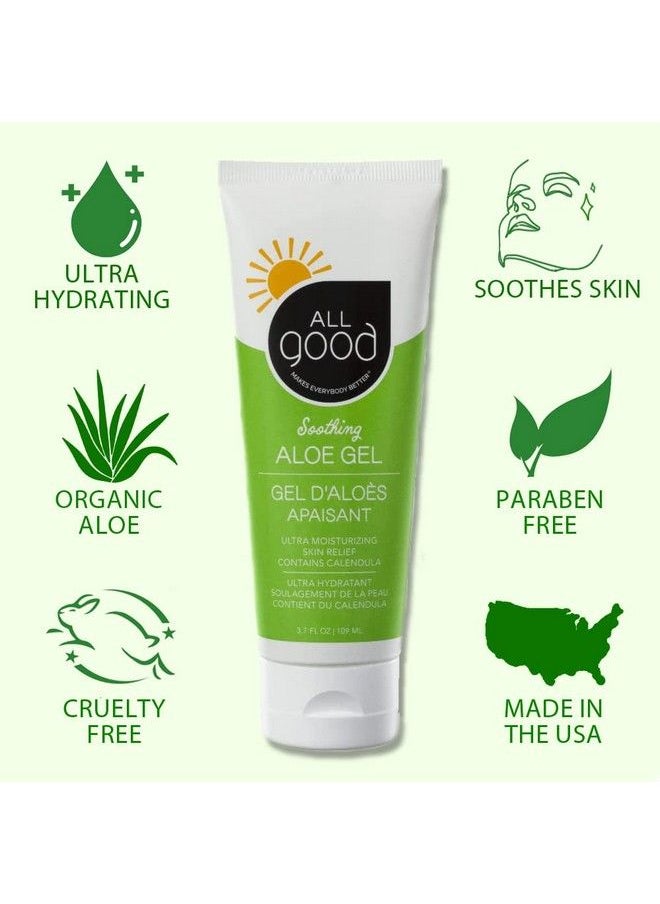 All Good Makes Everything Better - All Good Aloe Vera Gel | After Sun Lotion Sunburn Skin Repair | Moisturizing Organic Aloe For Skin Relief | Hydrating Hyaluronic Acid Niacinamide (Vitamin B3) Non Gmo Vegan | 3.7 Oz (2Pack) - Image 1