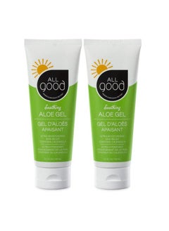 All Good Aloe Vera Gel | After Sun Lotion Sunburn Skin Repair | Moisturizing Organic Aloe For Skin Relief | Hydrating Hyaluronic Acid Niacinamide (Vitamin B3) Non Gmo Vegan | 3.7 Oz (2Pack)