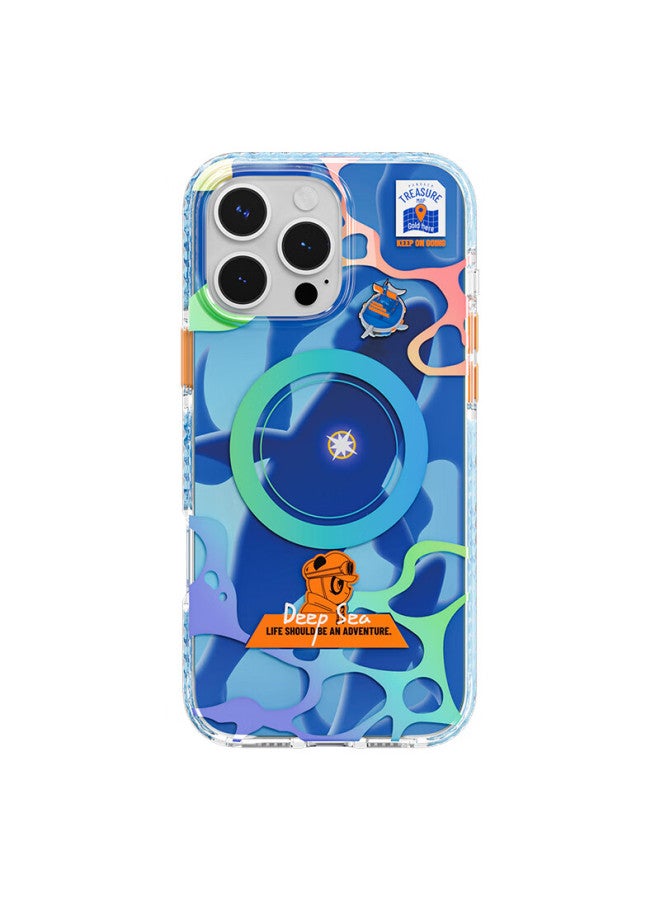 Meizu Pandaer Deep Sea Magnetic Antibacterial Shockproof Phone Case, Whale Song, Suitable For Iphone 16 Pro Max, Iml Double Plastic 3d Printing, Full Coverage Structure
