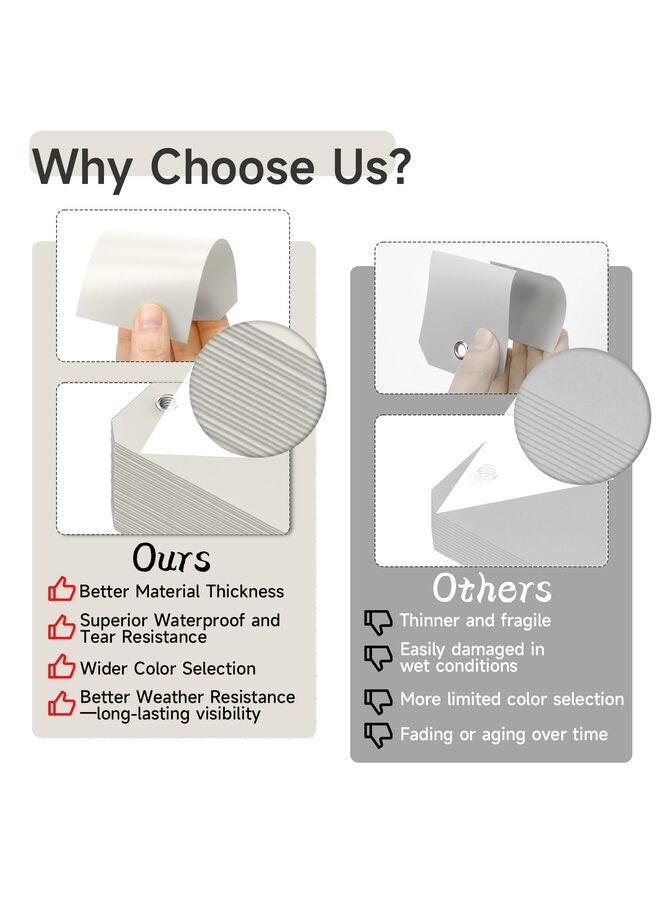 100Pcs Shipping Tags with Wire Ties Plastic Hang Tags for Labeling Blank Tags with Holes Waterproof Equipment Moving for Outdoors Auto Parts Luggage Garage Inventory (White) - Image 3