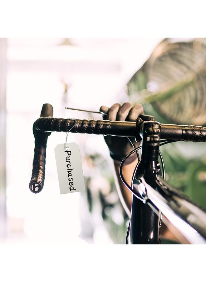 100Pcs Shipping Tags with Wire Ties Plastic Hang Tags for Labeling Blank Tags with Holes Waterproof Equipment Moving for Outdoors Auto Parts Luggage Garage Inventory (White) - Image 5