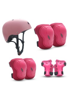 Generic Kids Roller Skate Gear Kit with Helmet - Full Set of Knee Pads for Balance Bike, Bicycle, Skateboard, and Roller Skating, Protecting Children for Various Sports 