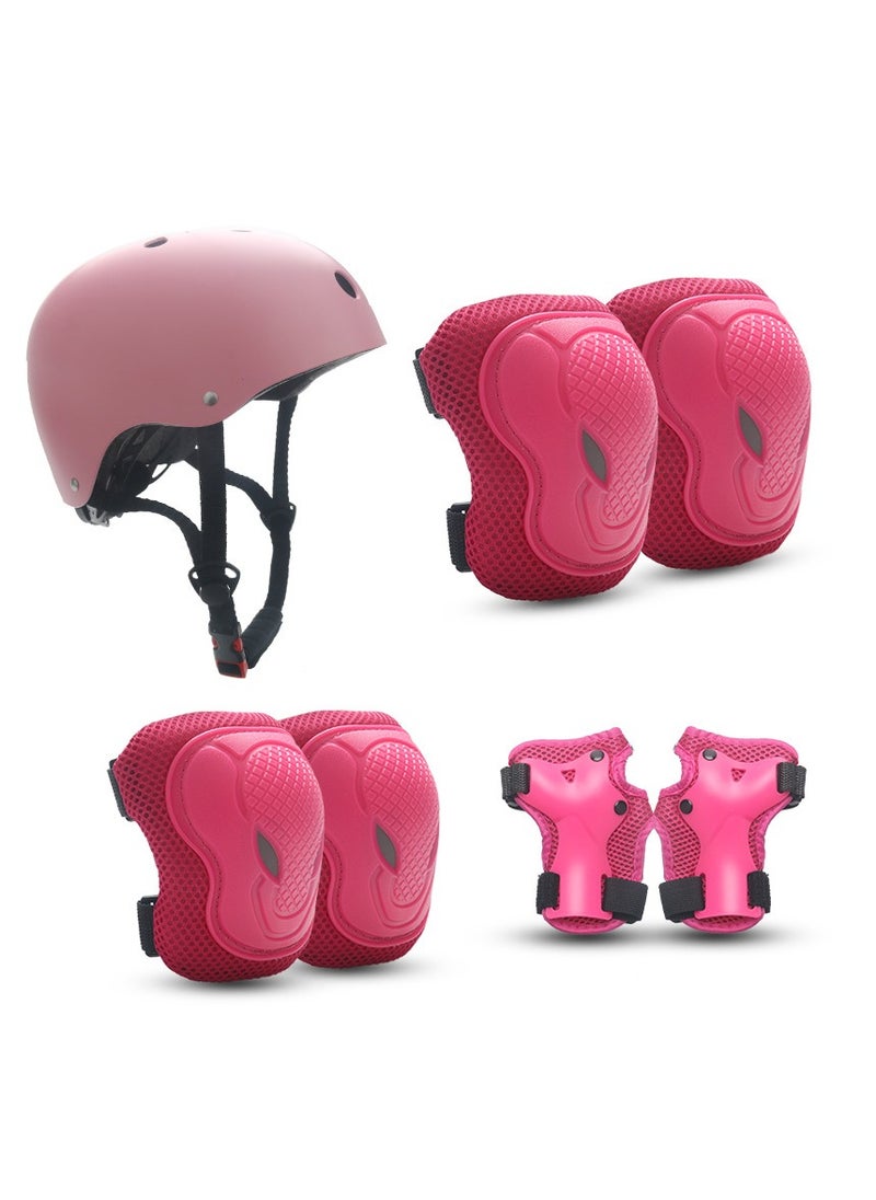 Generic - Kids Roller Skate Gear Kit with Helmet - Full Set of Knee Pads for Balance Bike, Bicycle, Skateboard, and Roller Skating, Protecting Children for Various Sports - Image 1