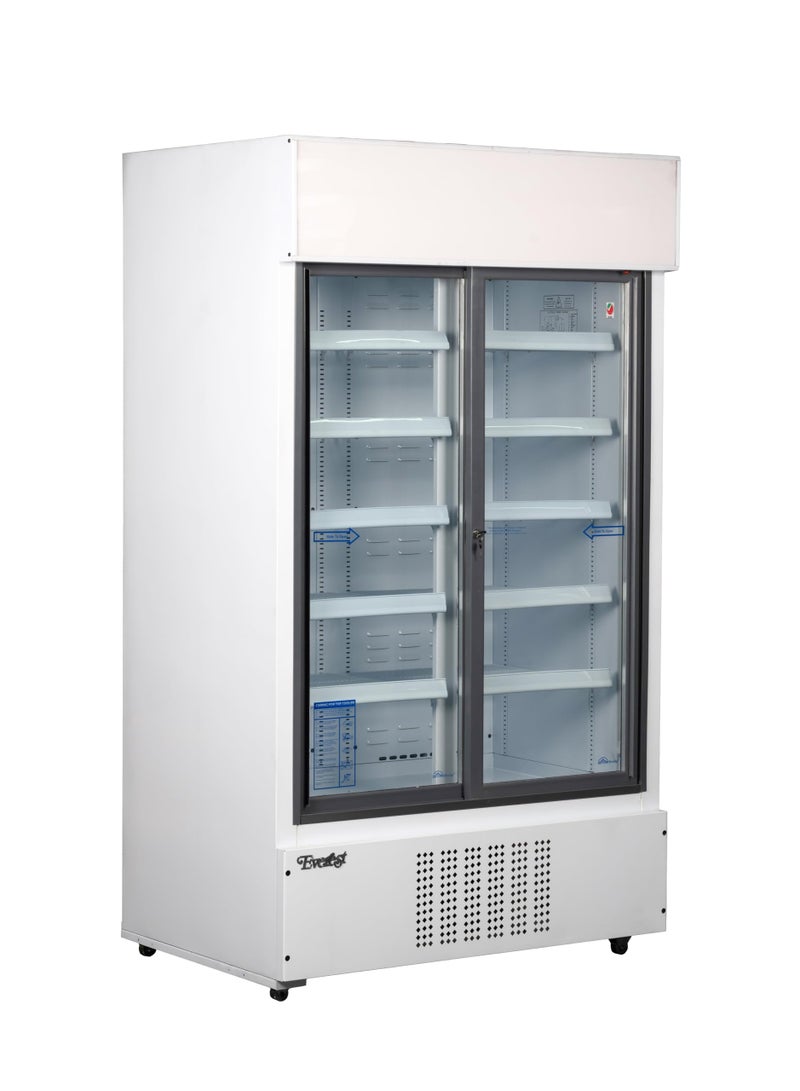 EVEREST INDUSTRIAL CO.LLC. EVEREST 1050L Sliding Door Commercial Display Fridge, Double Door Beverage Chiller with Fast Cooling & LED Display for Retail, Supermarkets & Drinks Storage, EV37 DDS - Image 2