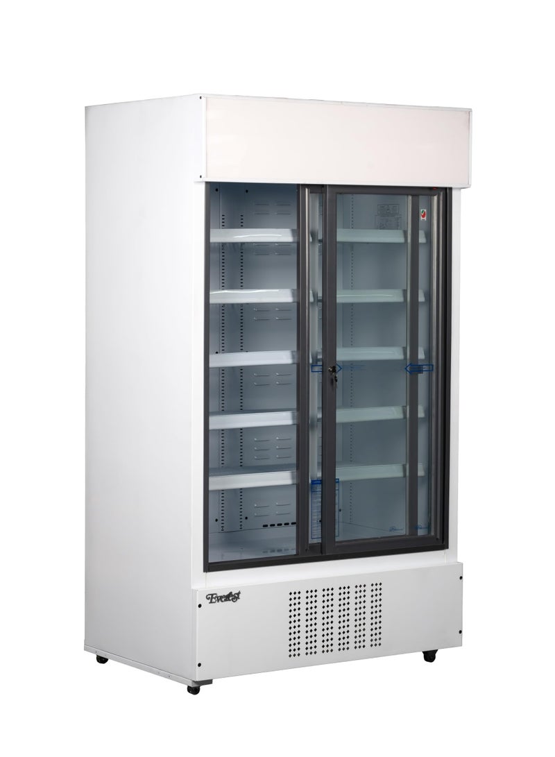 EVEREST INDUSTRIAL CO.LLC. EVEREST 1050L Sliding Door Commercial Display Fridge, Double Door Beverage Chiller with Fast Cooling & LED Display for Retail, Supermarkets & Drinks Storage, EV37 DDS - Image 5