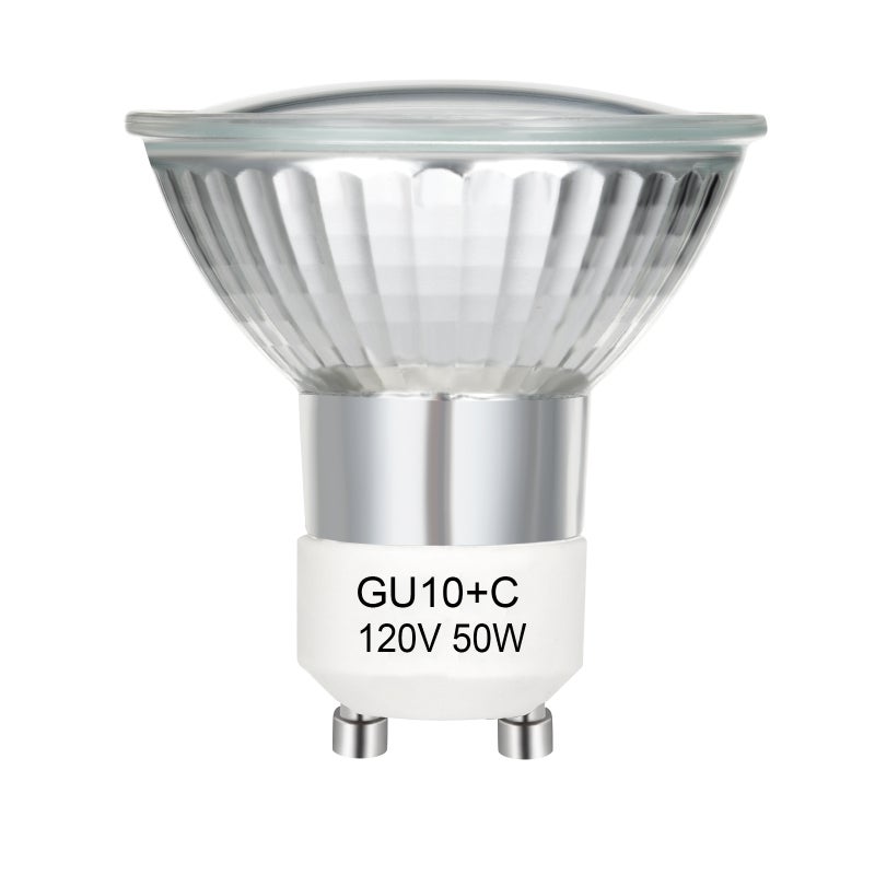 Dimmable Warm White 2800K 120V 50W GU10+C Light Bulb - Concentrated Halogen Beam Candle Warmer Bulb for Home Ambient, Accent and Task Lighting - Image 1