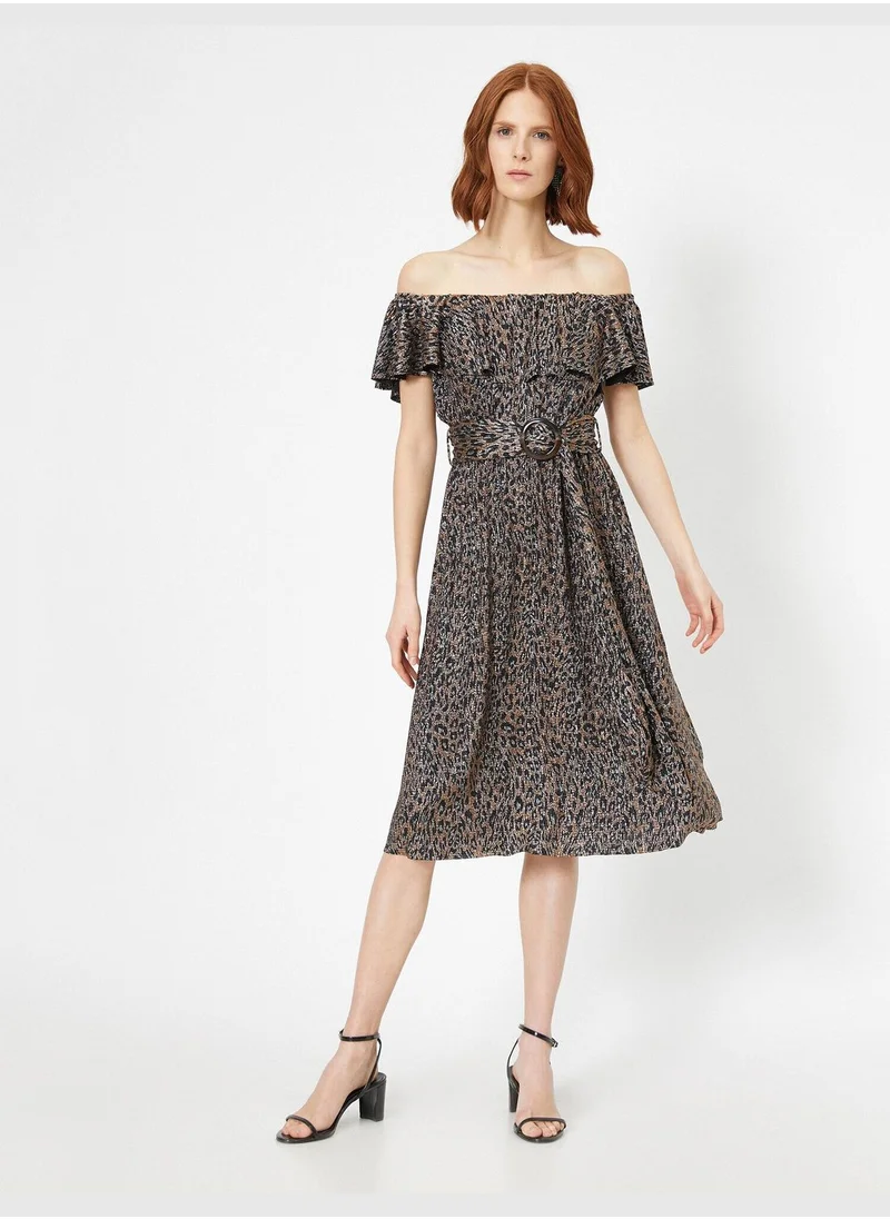 KOTON Leopard Detailed Dress